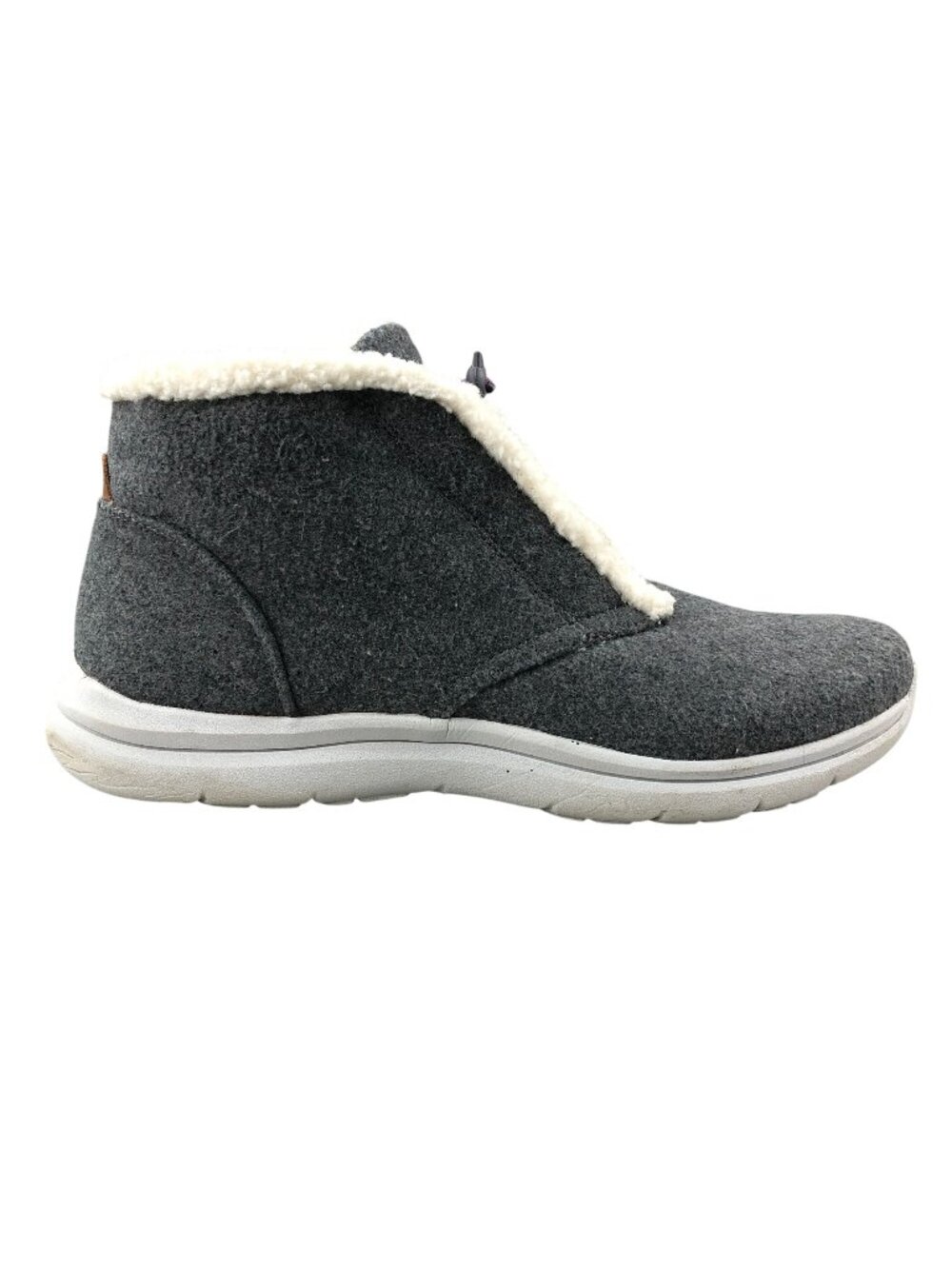 Ryka Women's Size 11M Everest Grey Felted Memory Foam Faux Fur Ankle Boots